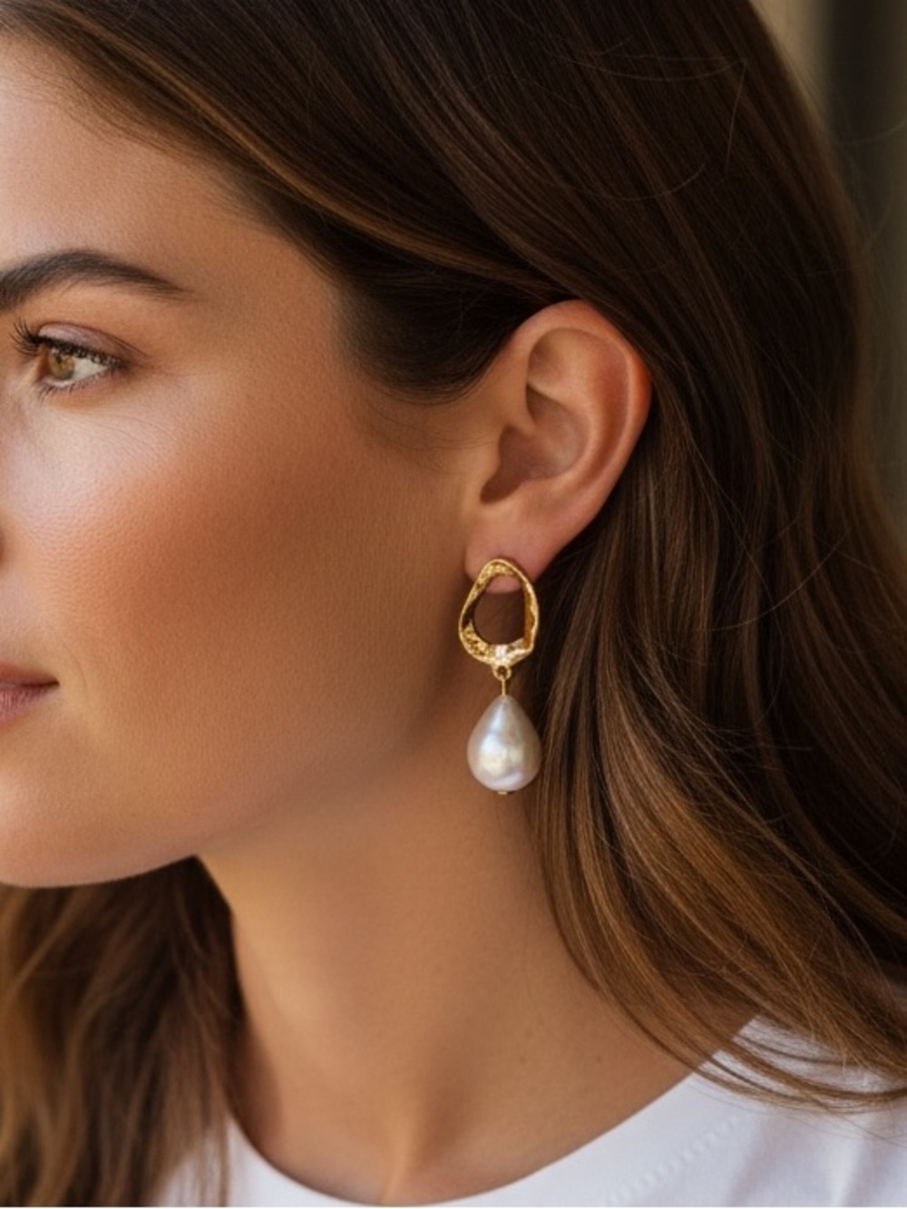 New Gold Drop Pearl Earrings – Women's Jewelry